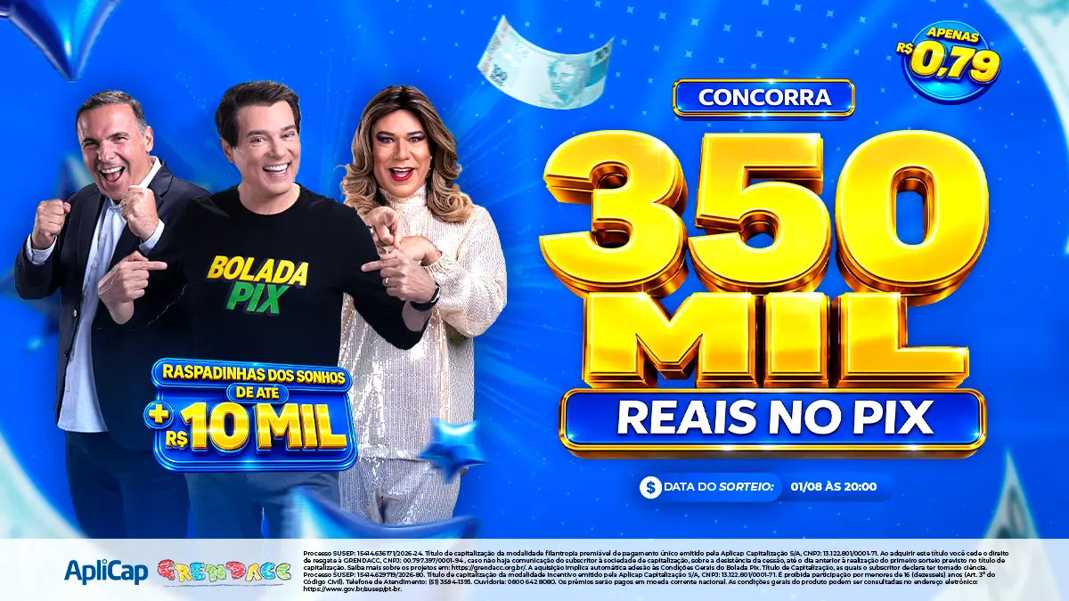 Concorra a 350 mil reais no Pix